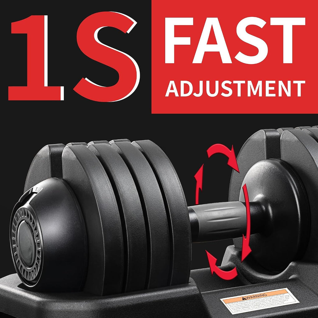 Adjustable Dumbbells Set 52lbs Pair