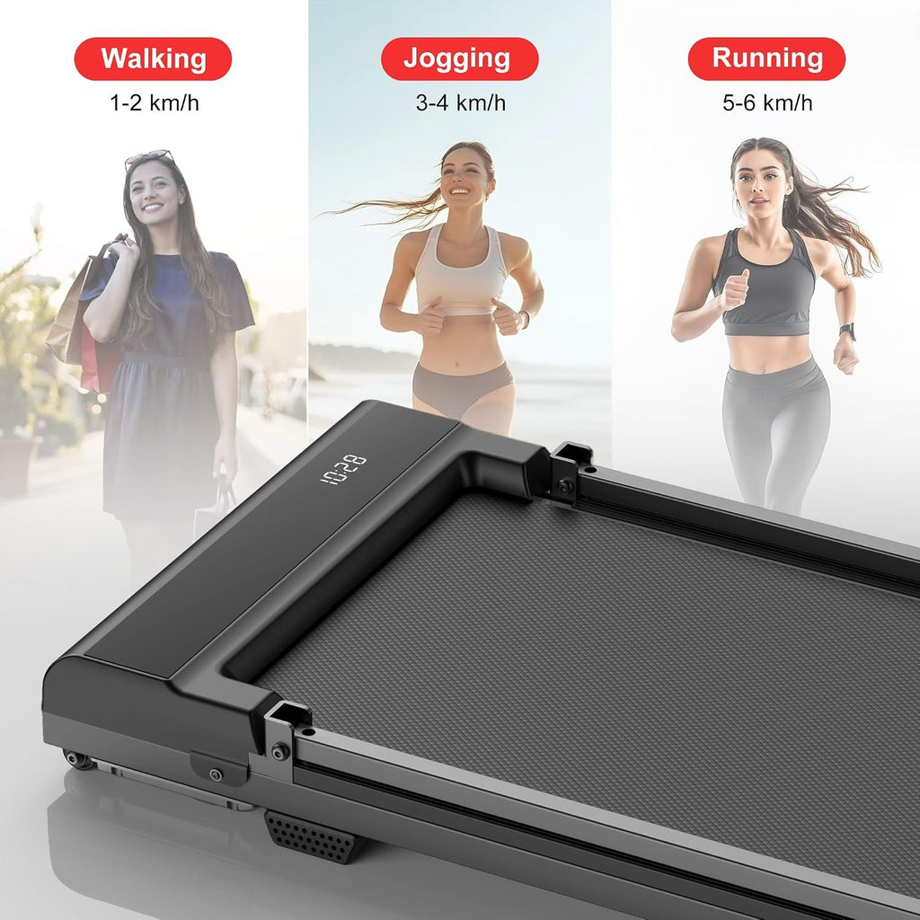 Foldable Walking Pad Treadmill with Handle Bar