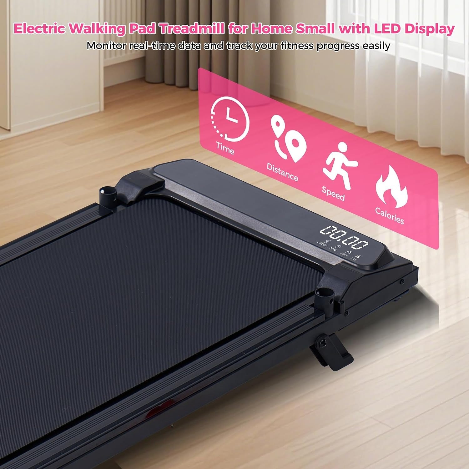 Incline Under Desk Walking Pad Treadmill