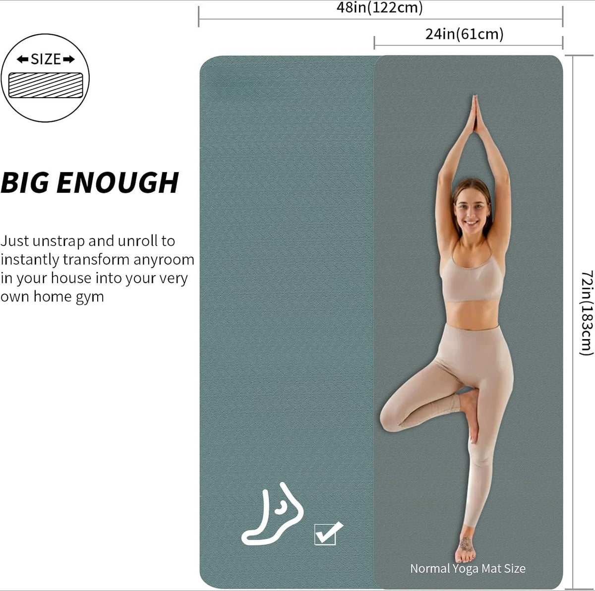 Thick POE Non Slip Extra Large Yoga Mat