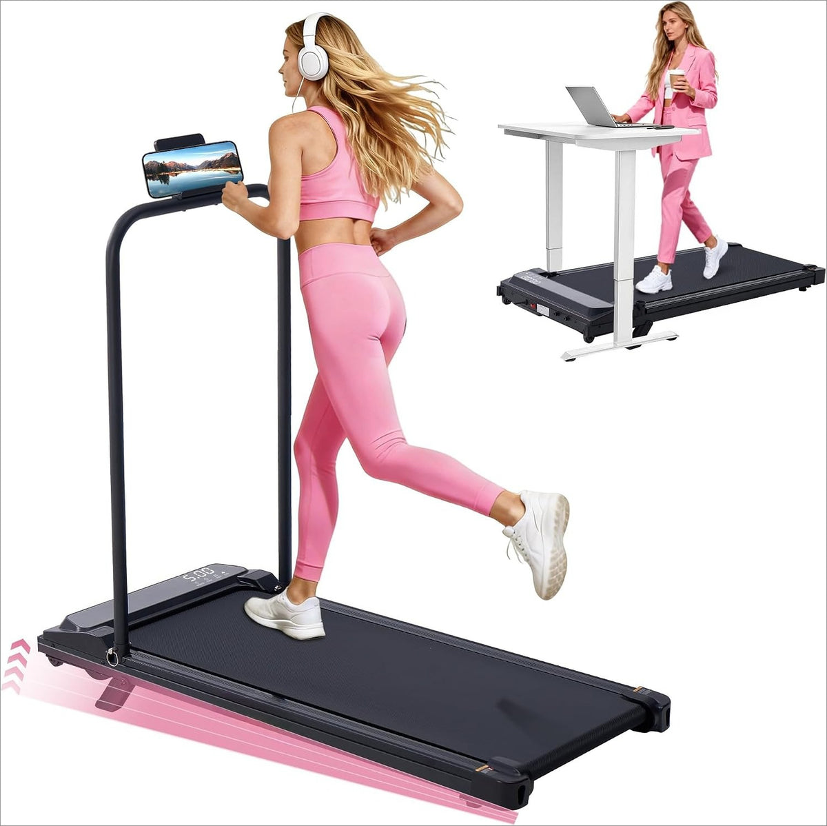 Incline Under Desk Walking Pad Treadmill