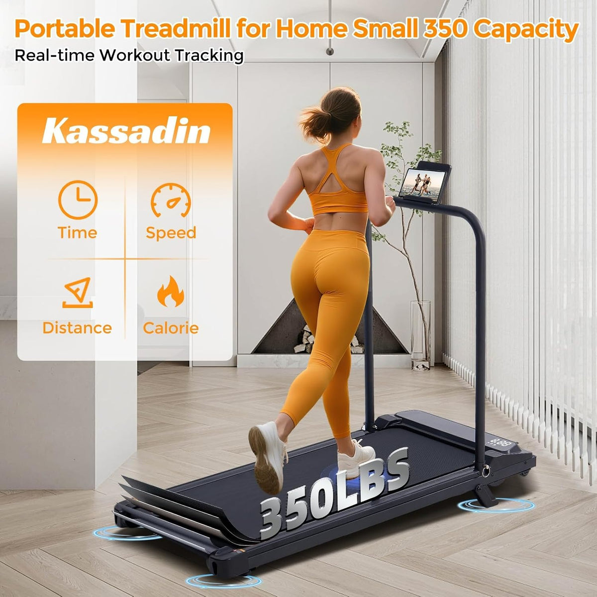 Incline Foldable Under Desk Walking Treadmill