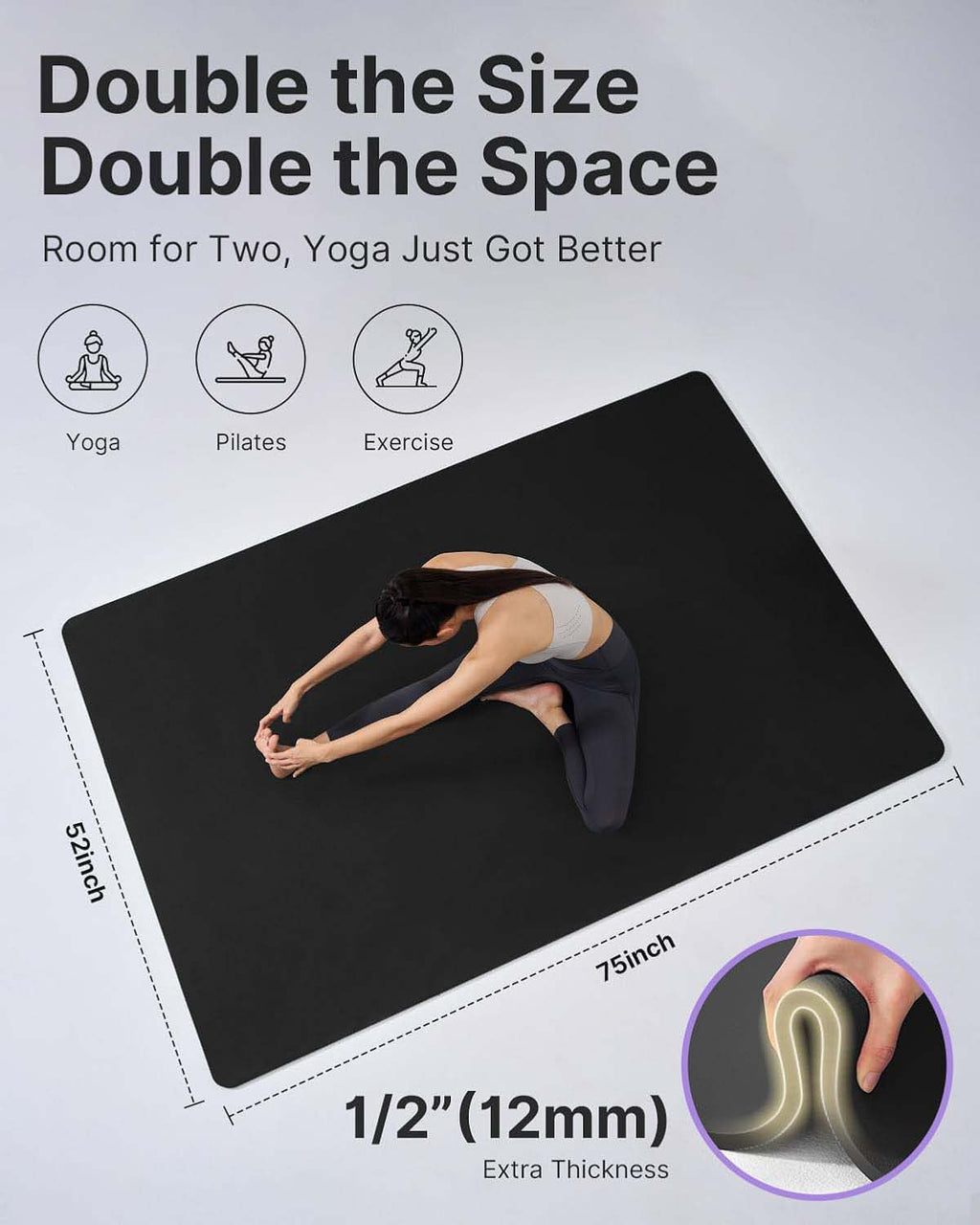 Extra Wide TPE Non Slip Large Yoga Mat