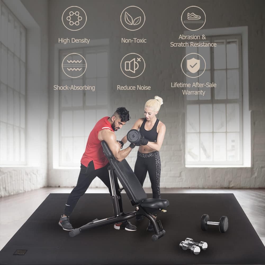 Wide Thick High Density Home Gym Floor Mat