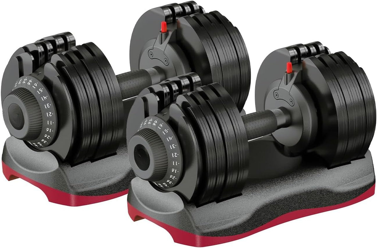 Quick Dial Adjustable Dumbbells Set