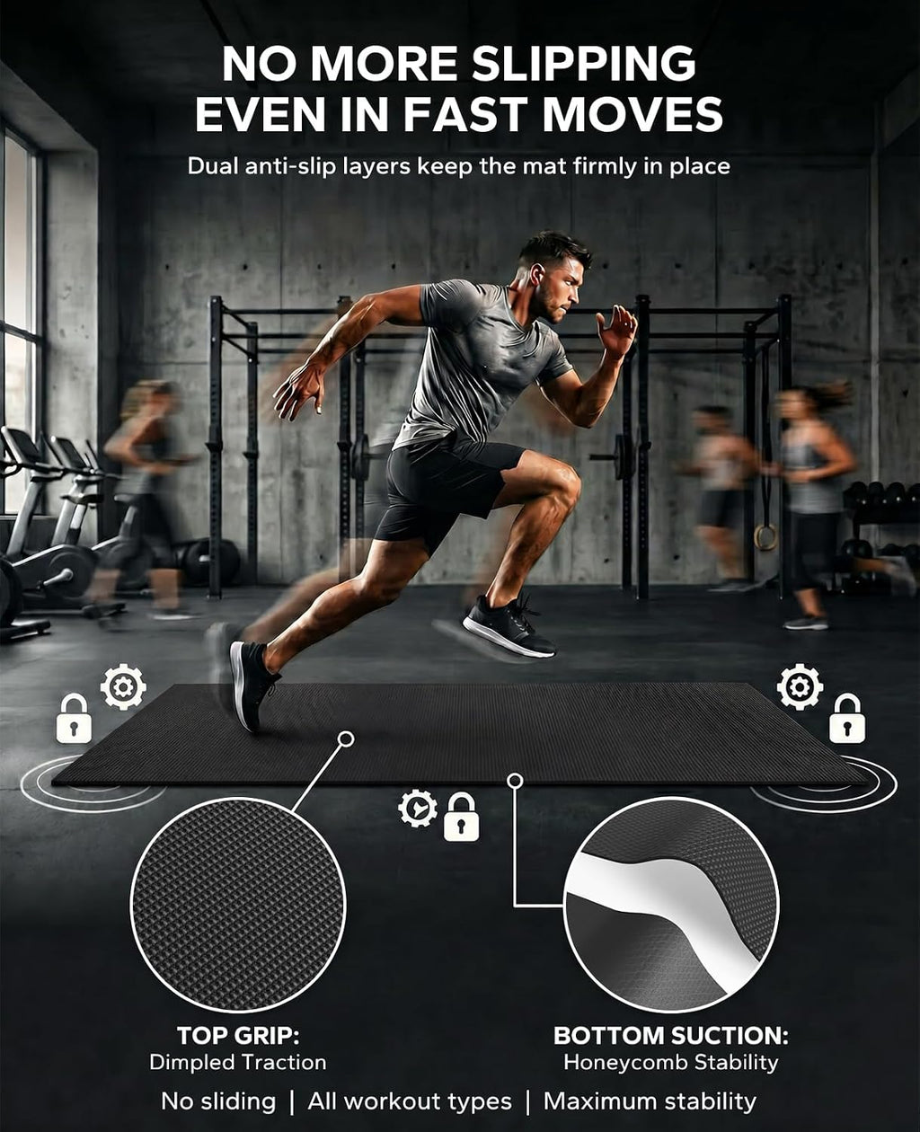 High Density Durable Shoe Friendly Workout Mat