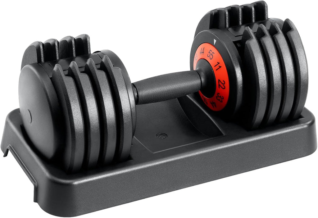 Tray Equipped Adjustable Dumbbell Full Body Workout