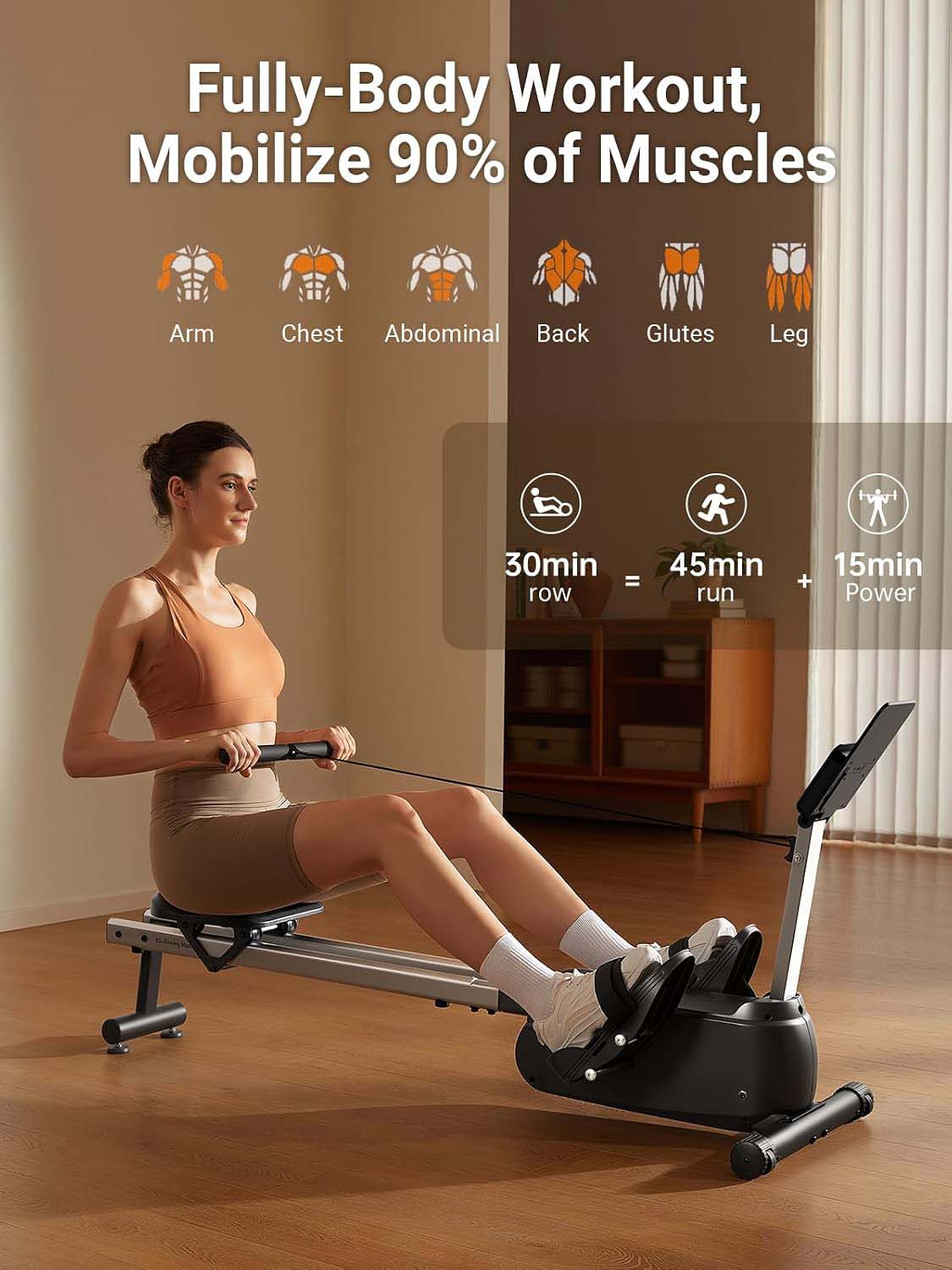 Foldable Adjustable Resistance Home Rower
