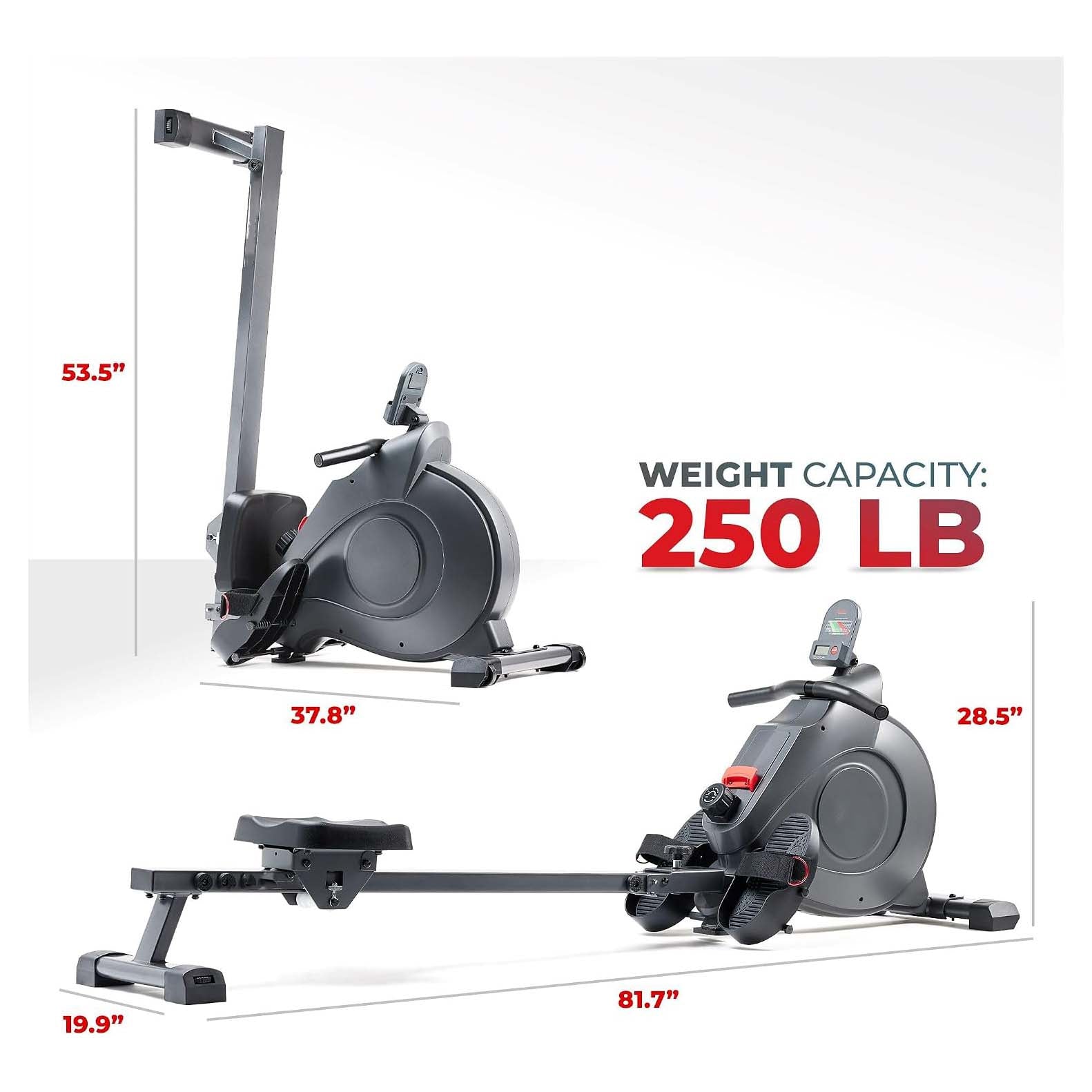 Smart Magnetic Rower With Extra Long Rail
