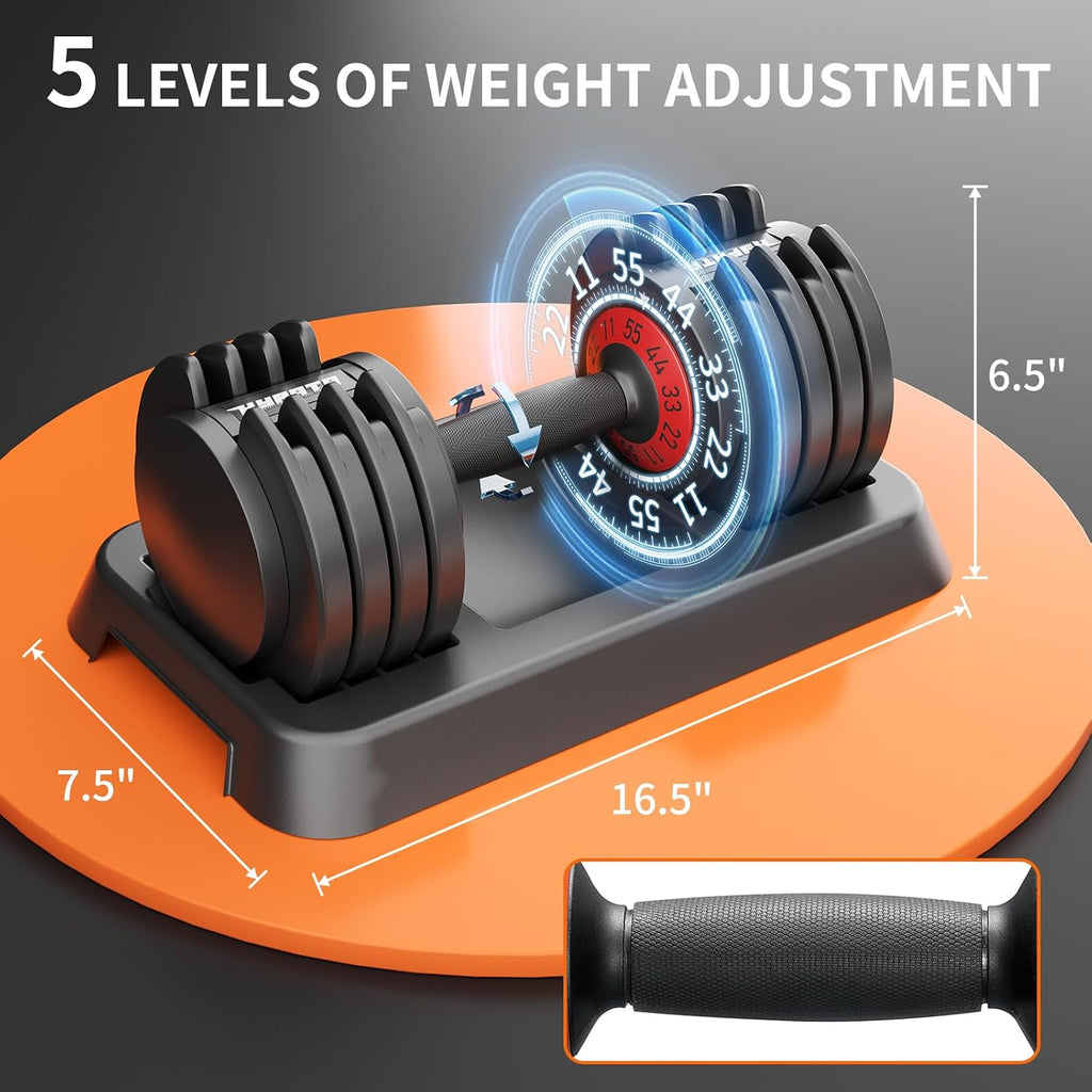 Tray Equipped Adjustable Dumbbell Full Body Workout