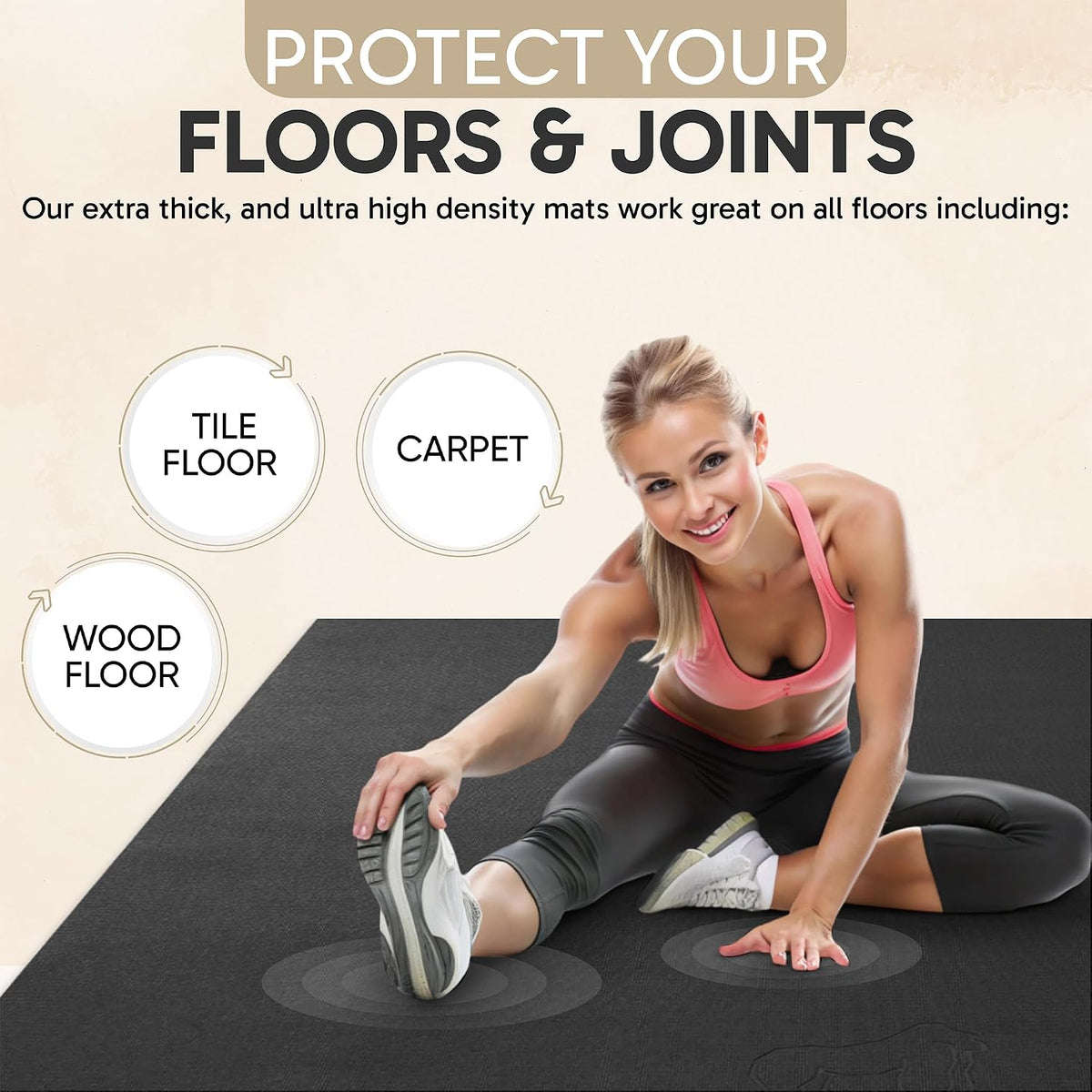 Multi Size Thick Durable Large Workout Mat