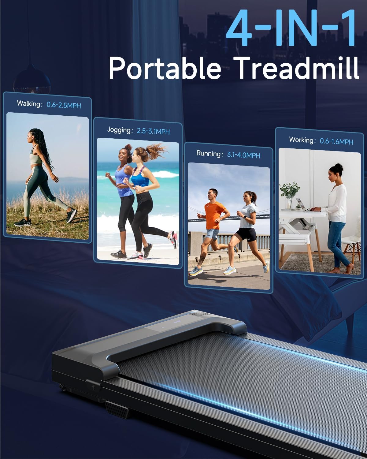 Slim Under Desk Walking Pad Treadmill