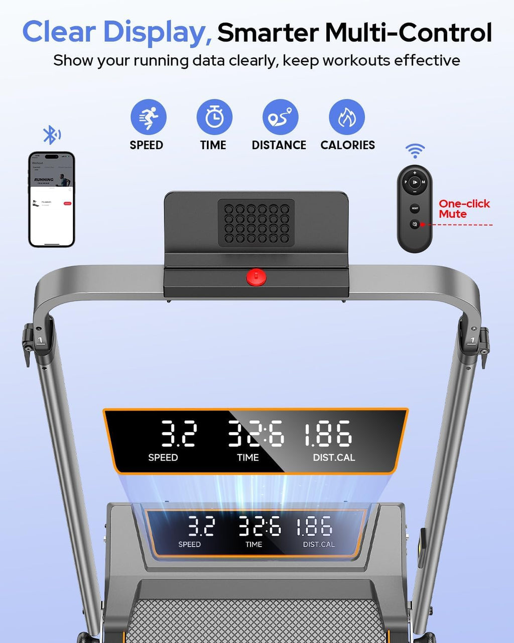 4 in 1 Incline Walking Pad Treadmill