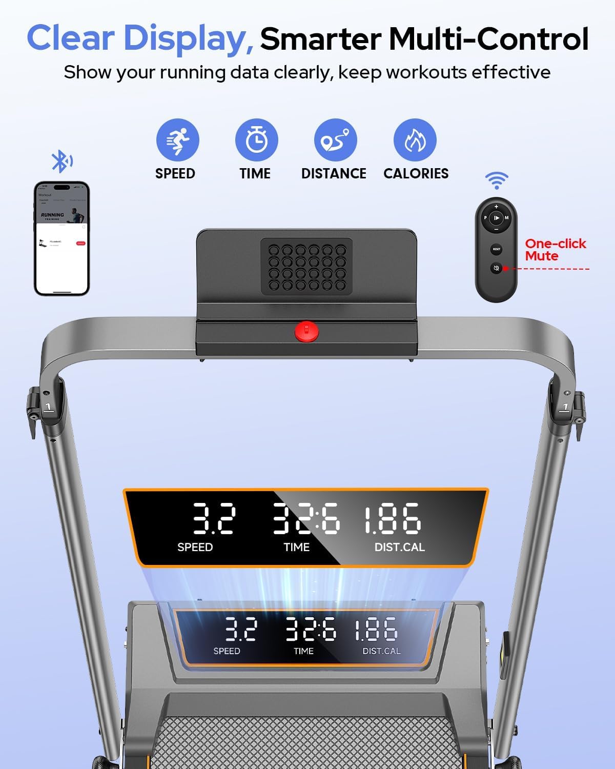 4 in 1 Incline Walking Pad Treadmill