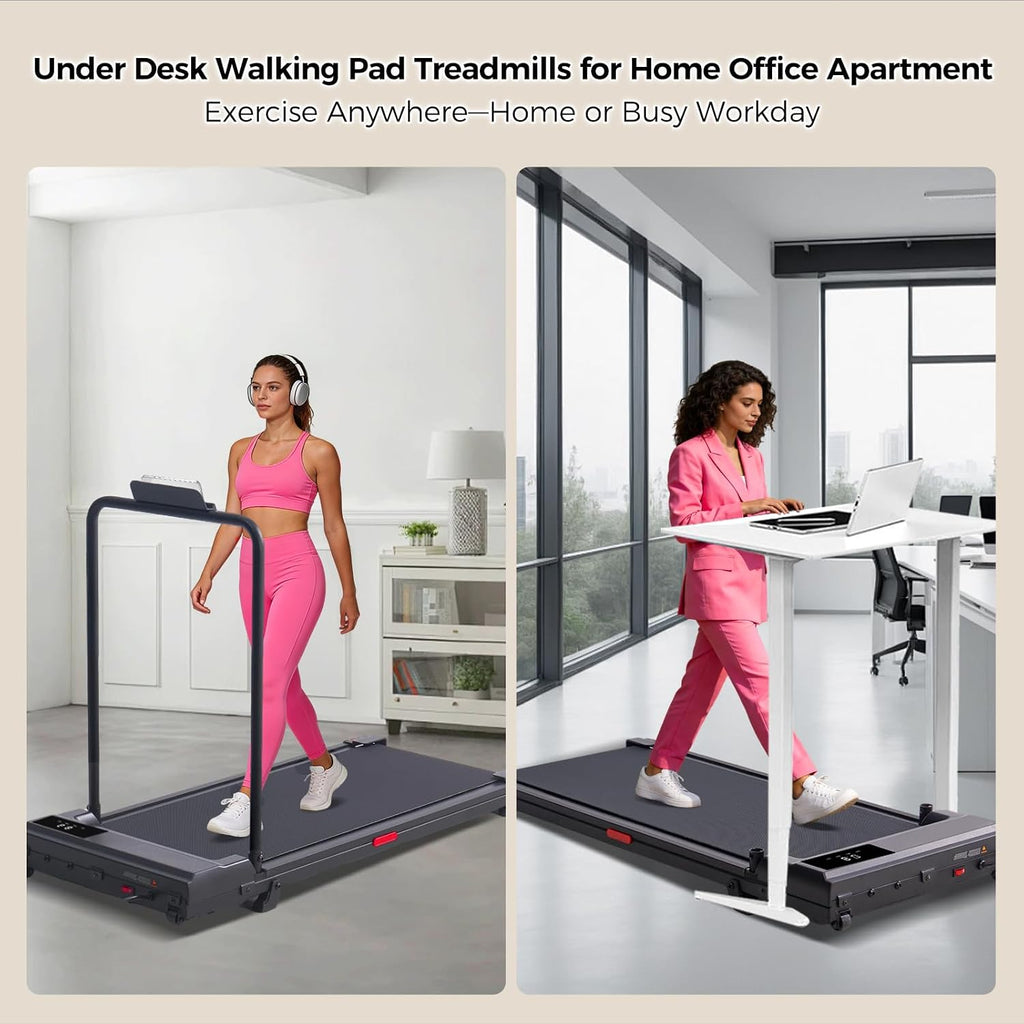 Walking Pad Treadmill with Handle Bar