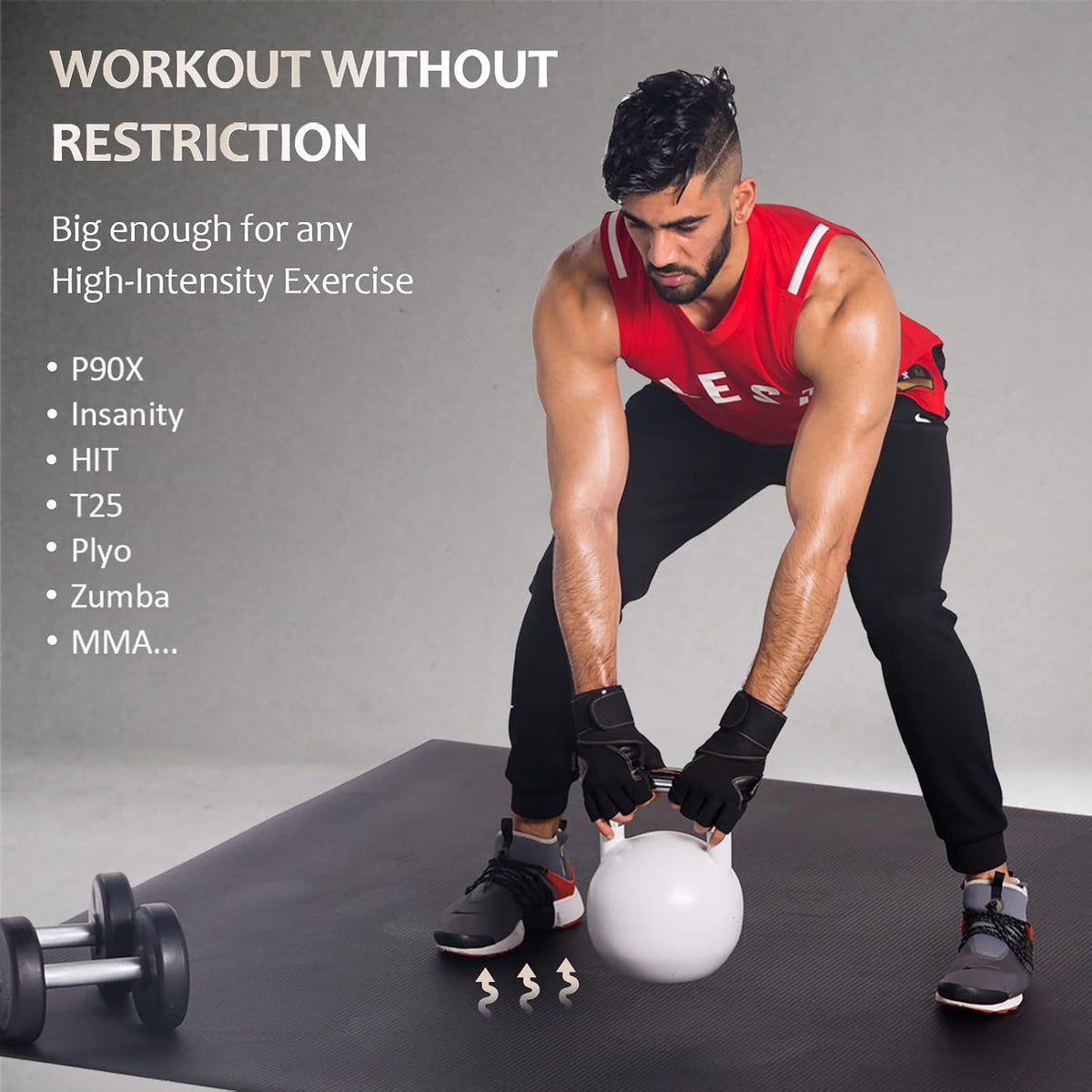 7mm Thick Durable Shoe Friendly Workout Mat