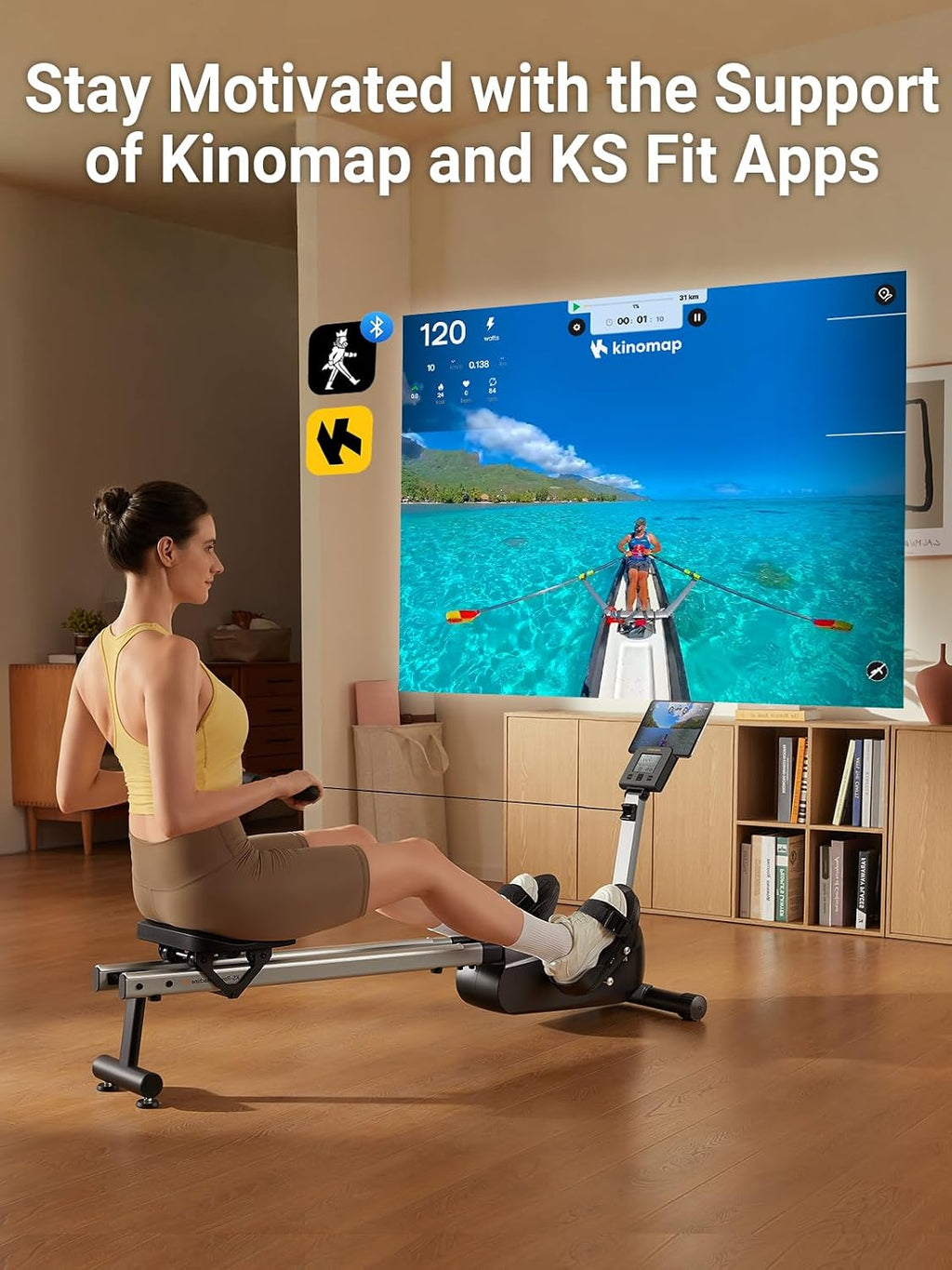 Foldable Adjustable Resistance Home Rower