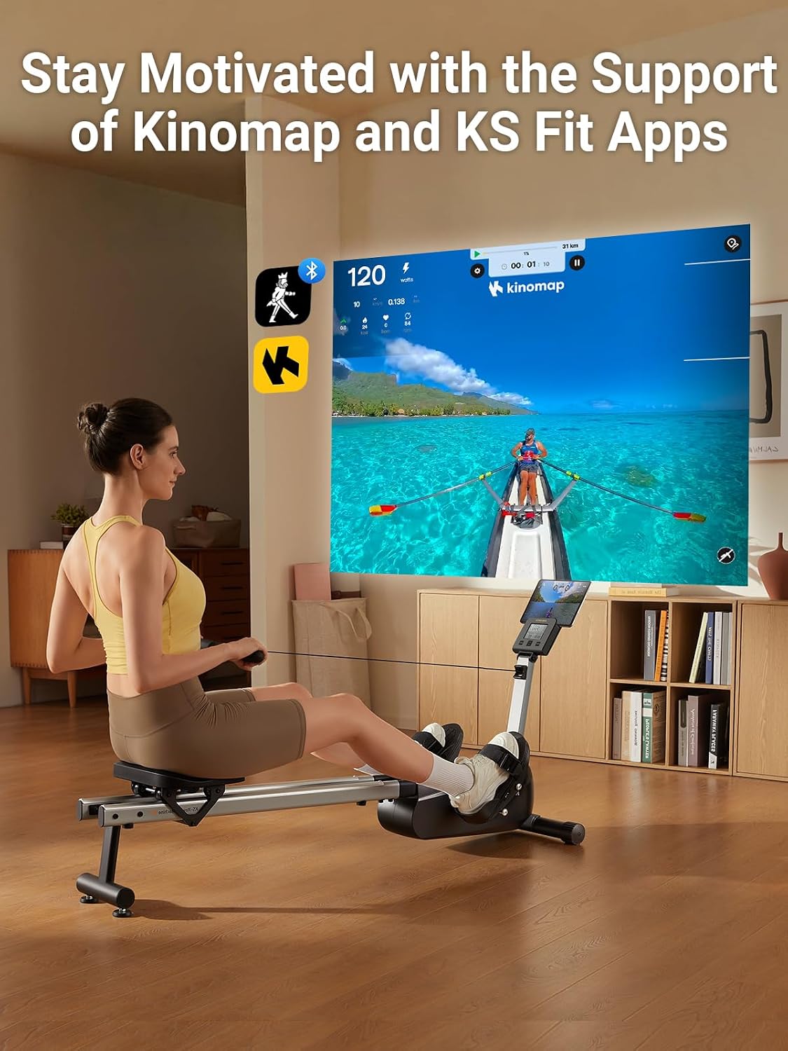 Foldable Adjustable Resistance Home Rower