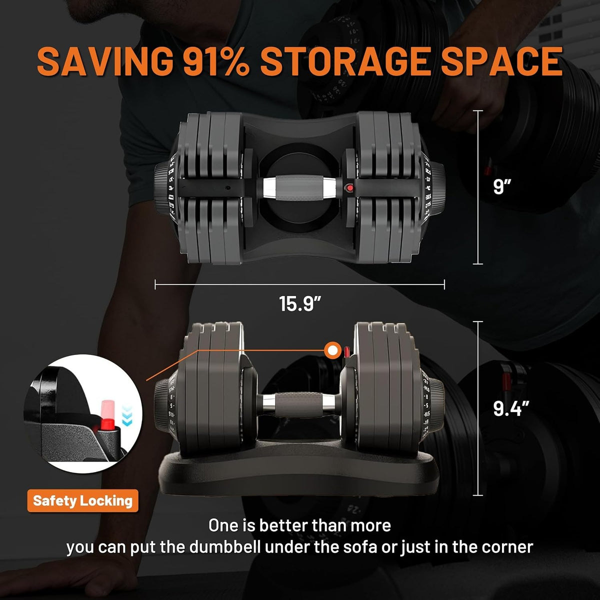 Quick Adjust Adjustable Dumbbells Set