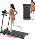 Incline Walking Pad Treadmill with Handle Bar