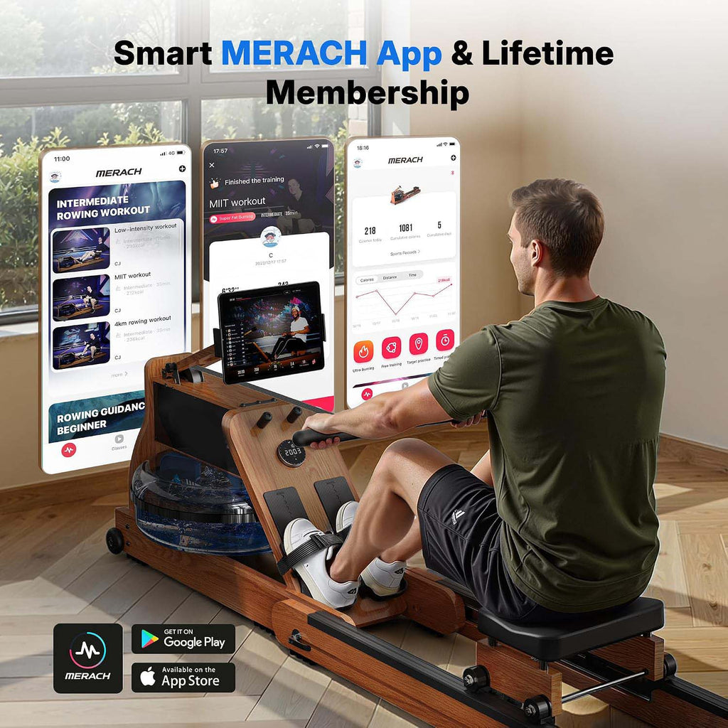 Foldable Wooden Water Electromagnetic Rower