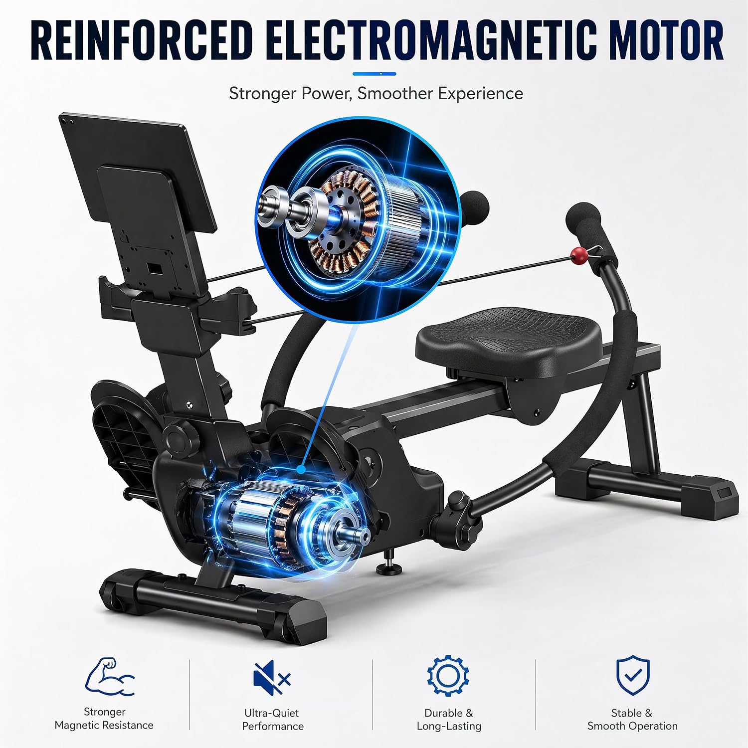 Quiet 16 Level Magnetic Home Rower