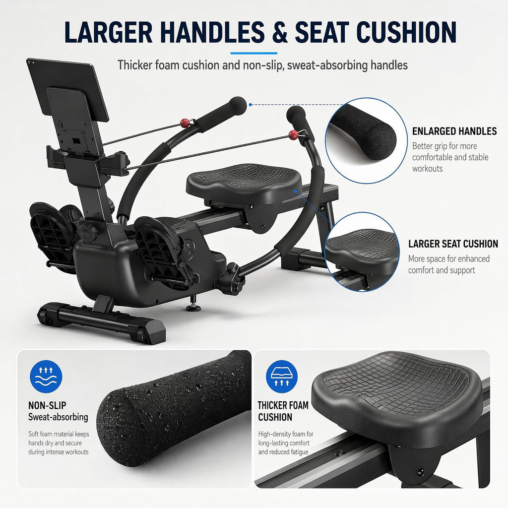Quiet 16 Level Magnetic Home Rower
