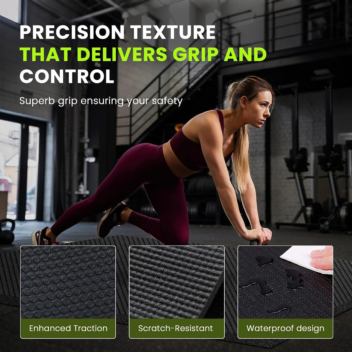 High Density Durable Shoe Friendly Workout Mat