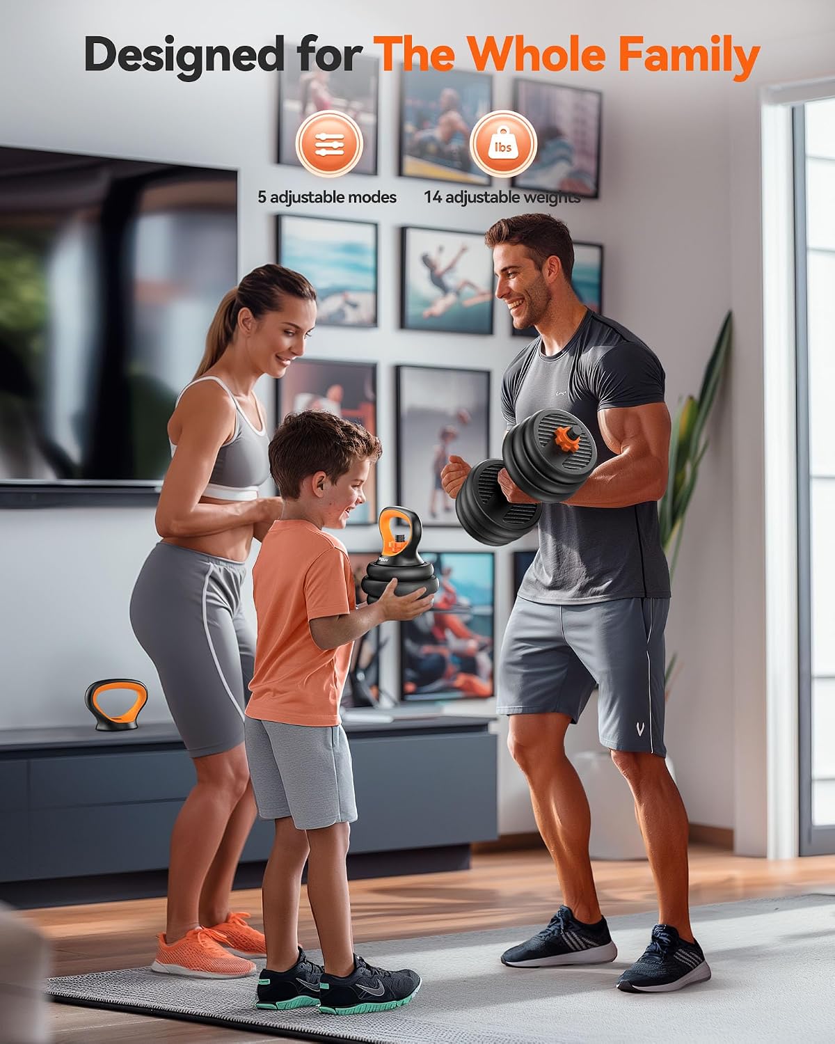5-in-1 Adjustable Dumbbell Weight Set
