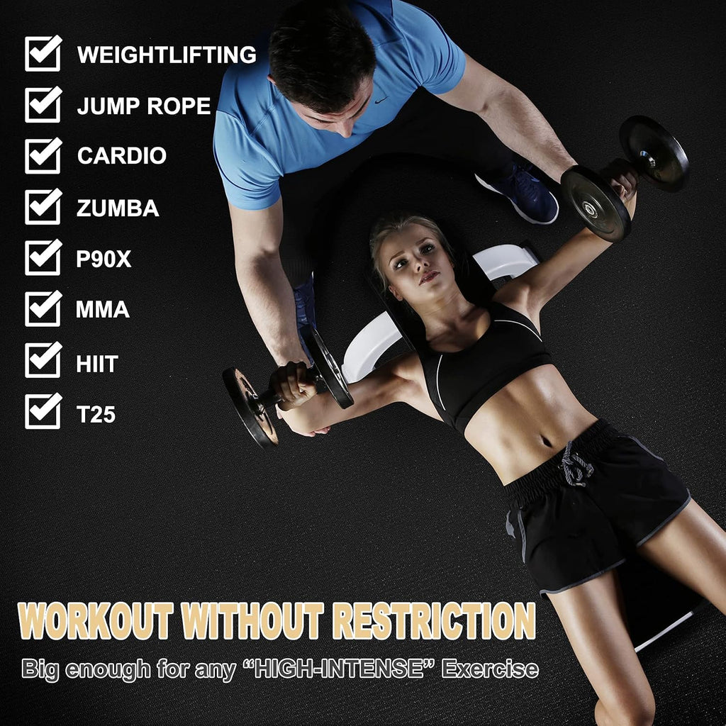 Wide Durable Mat For Cardio Strength Training