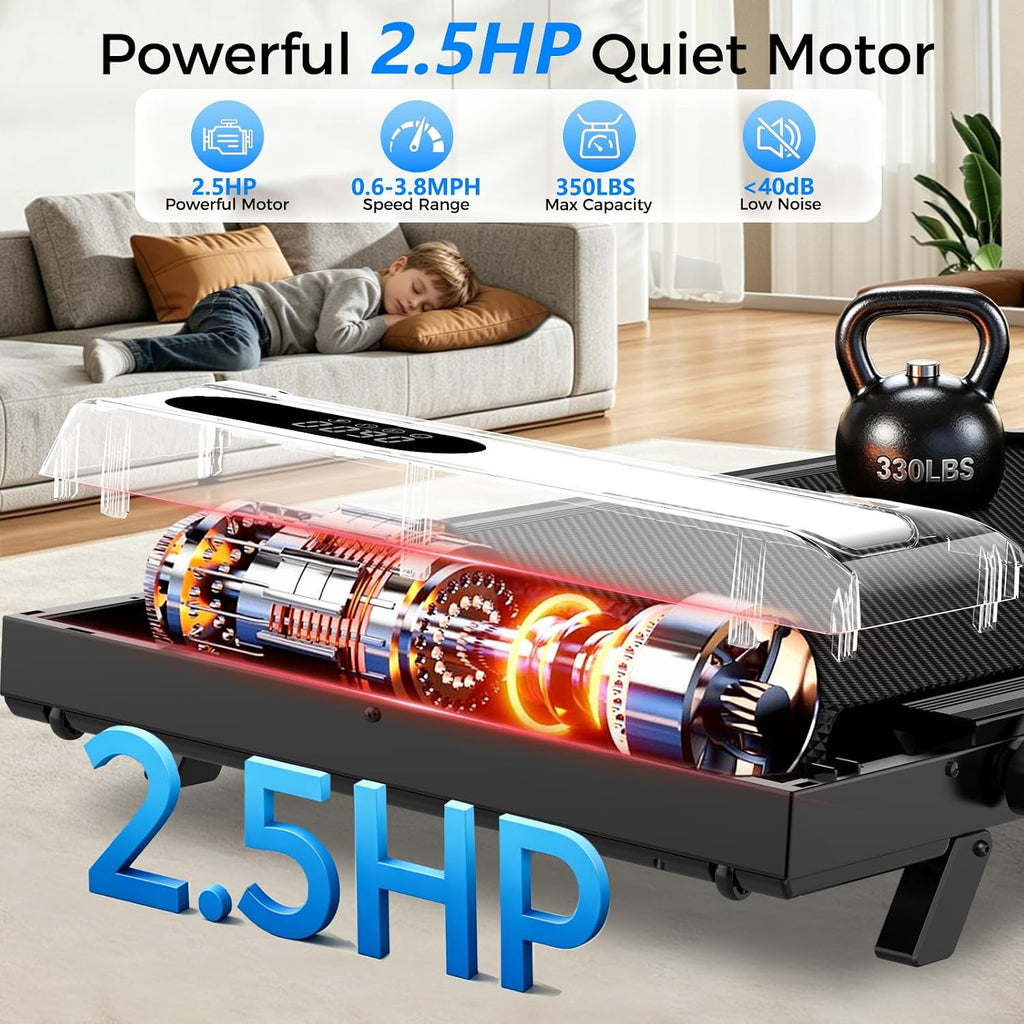 Incline Under Desk Walking Pad Treadmill