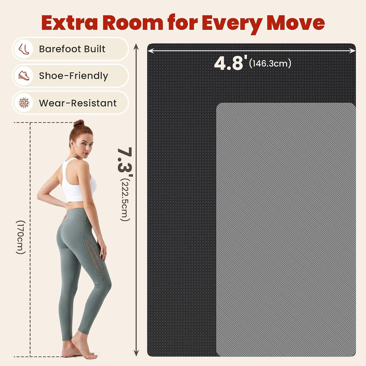 Multi Size Heavy Duty Home Workout Mat