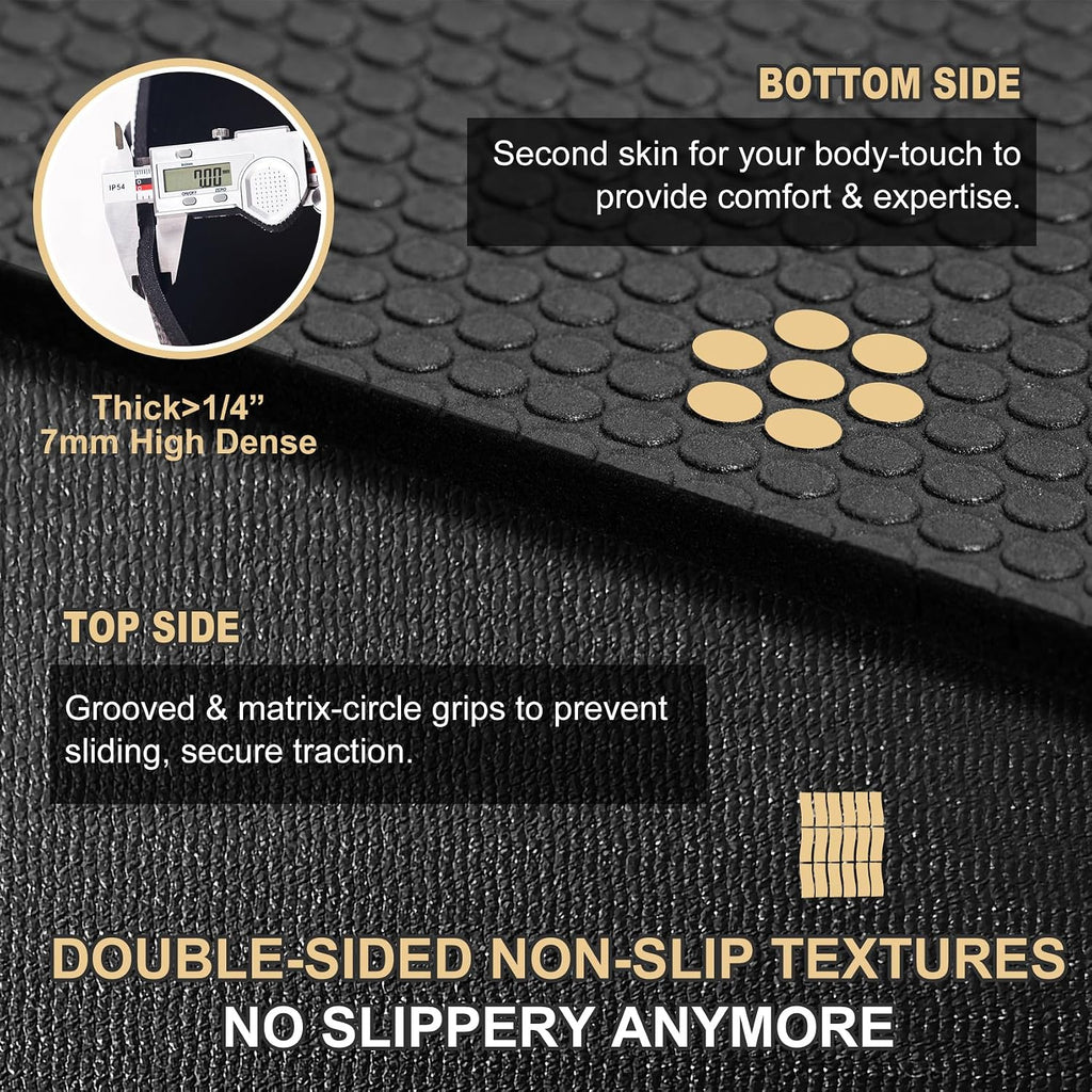 Wide Durable Mat For Cardio Strength Training