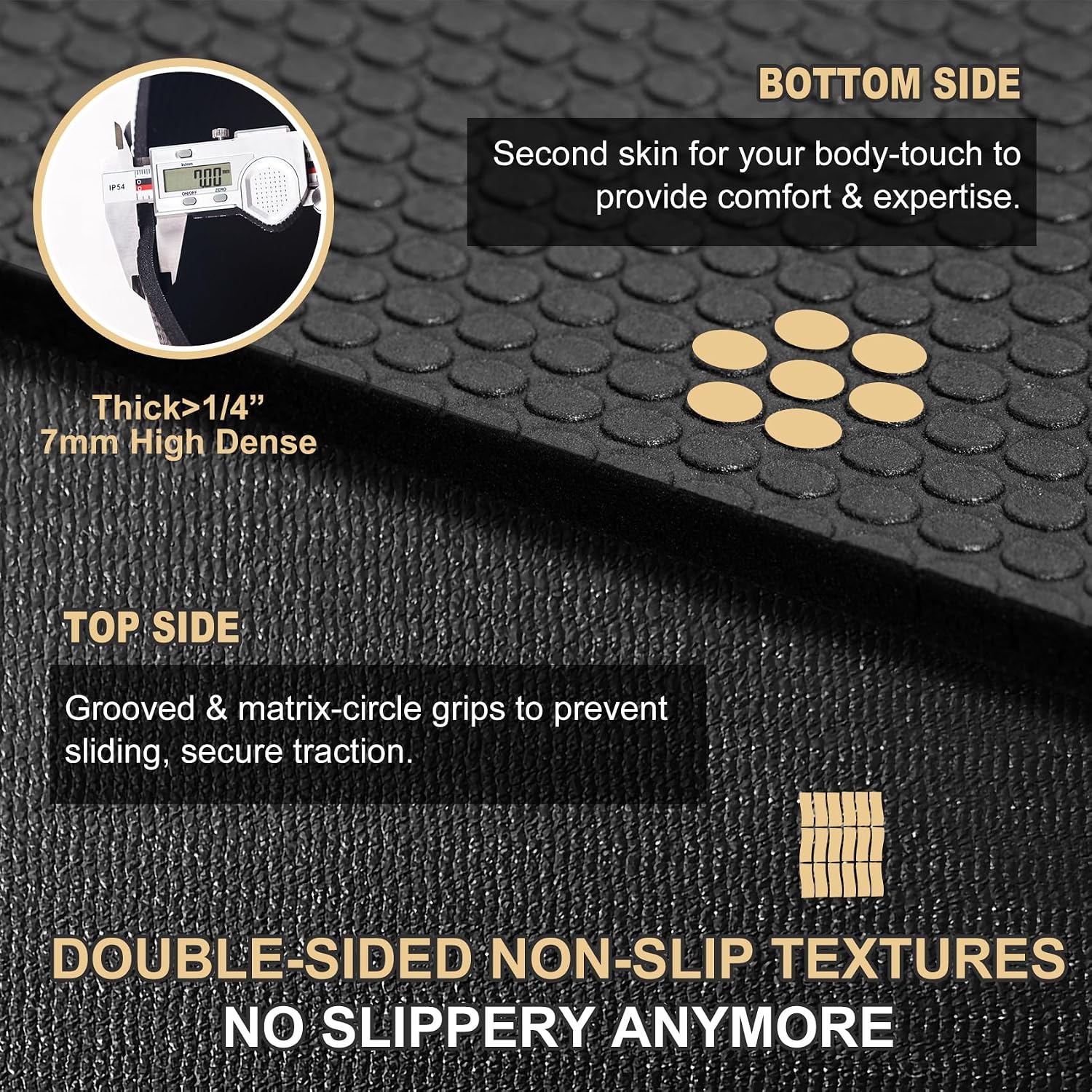 Wide Durable Mat For Cardio Strength Training
