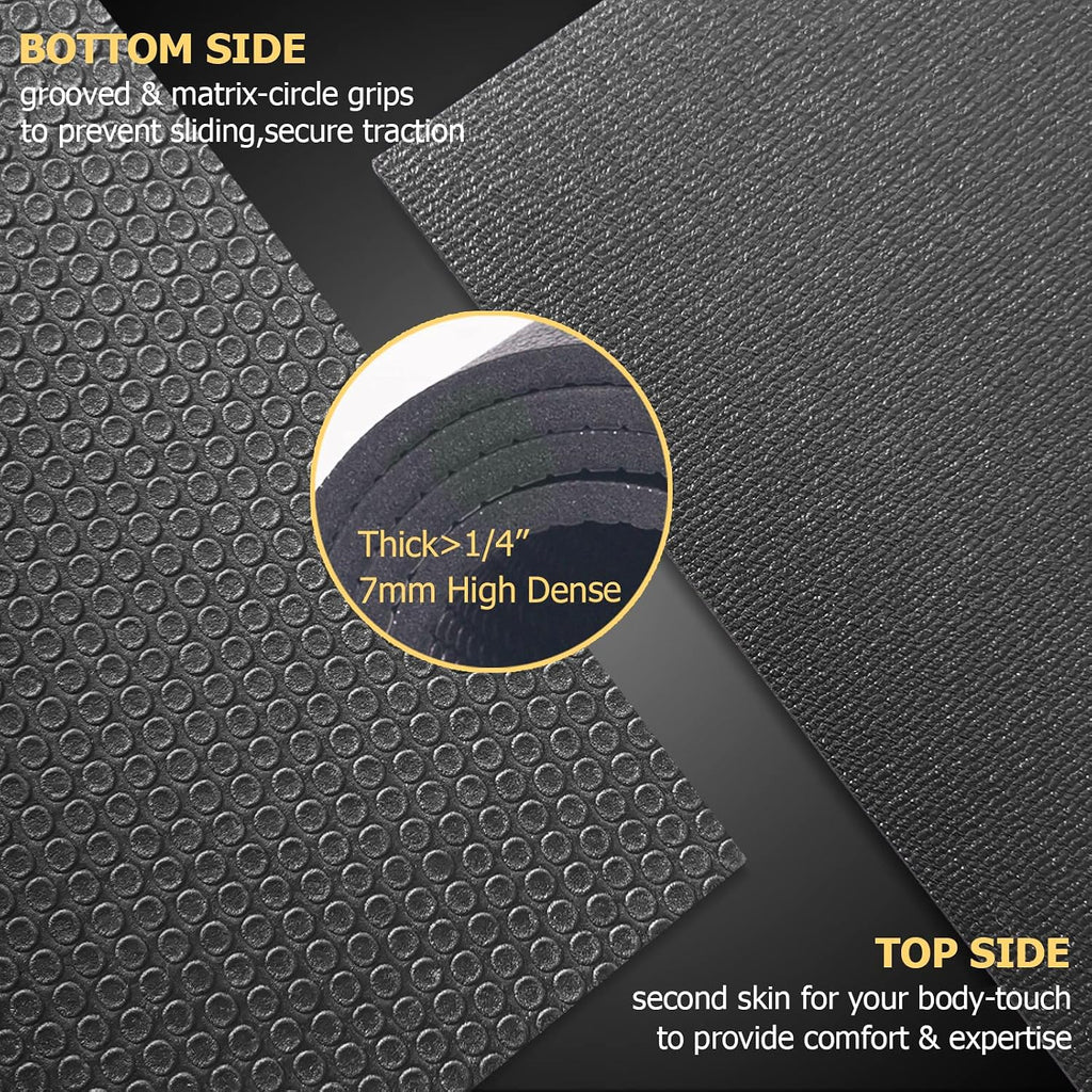 7mm Thick Durable Shoe Friendly Workout Mat