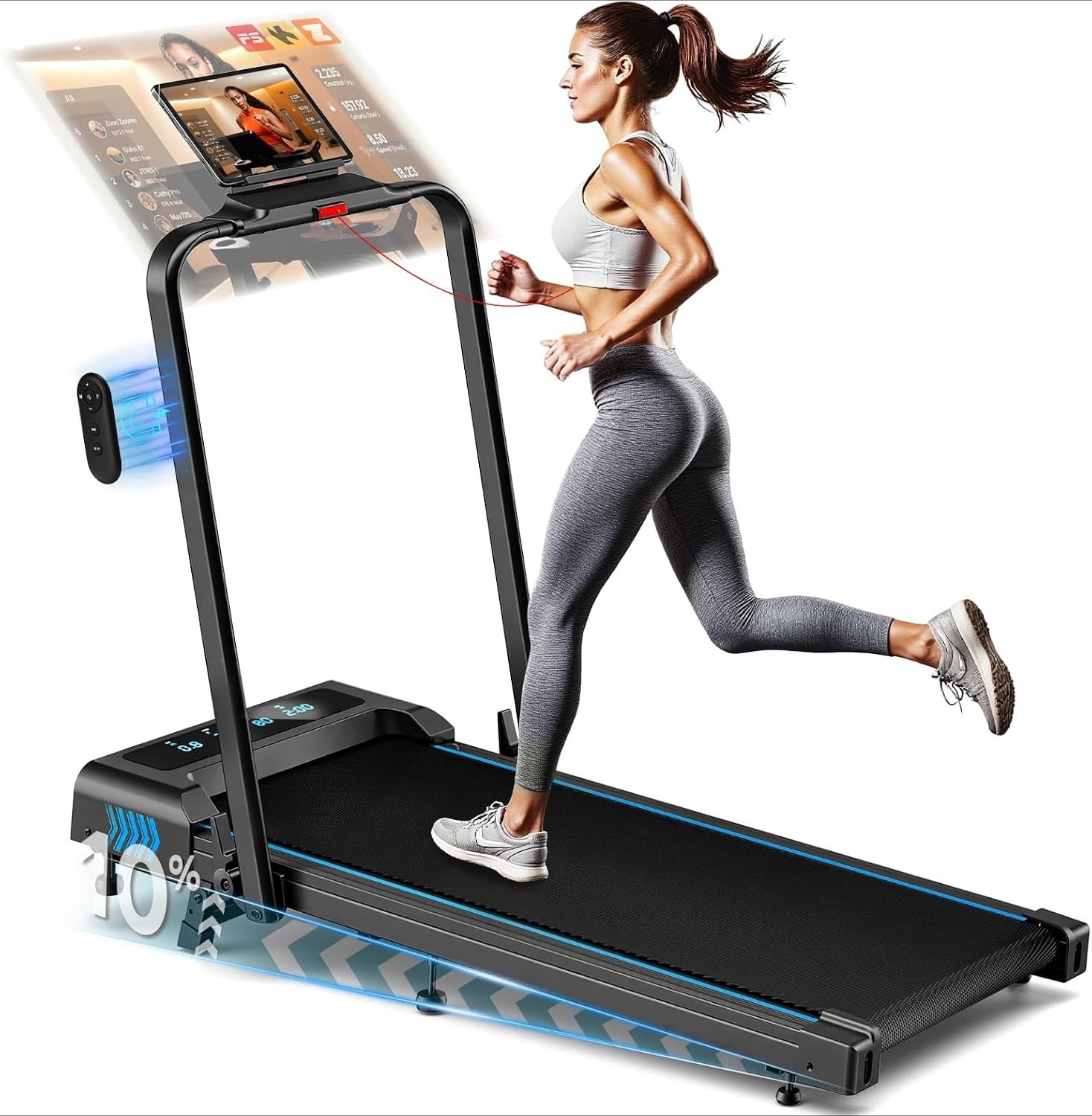 5 in 1 Incline Foldable Home Treadmill