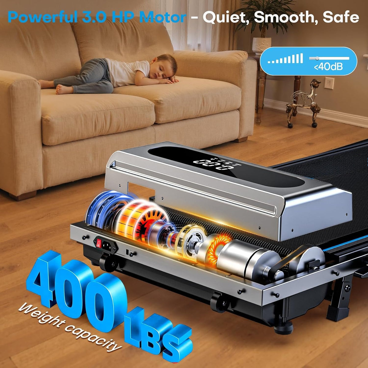 5 in 1 Incline Foldable Home Treadmill