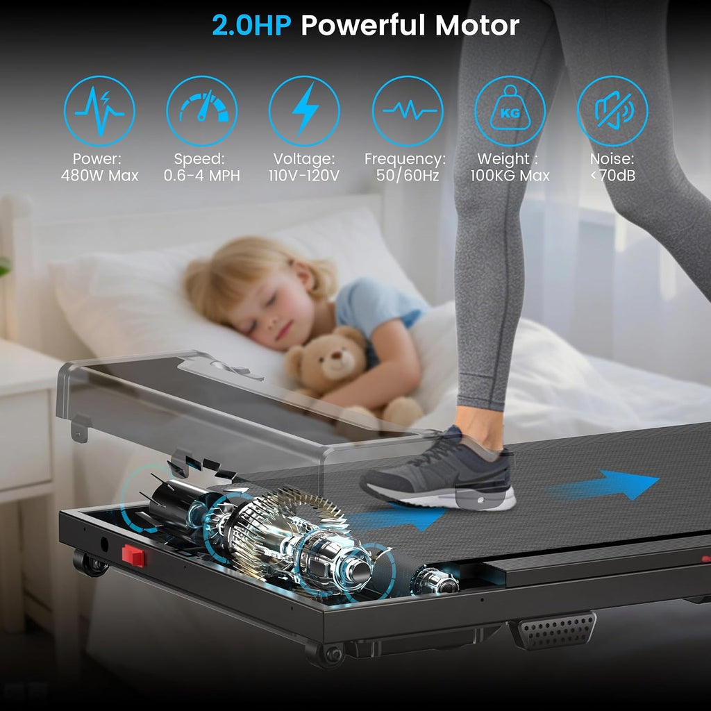 Portable Under Desk Walking Pad Treadmill