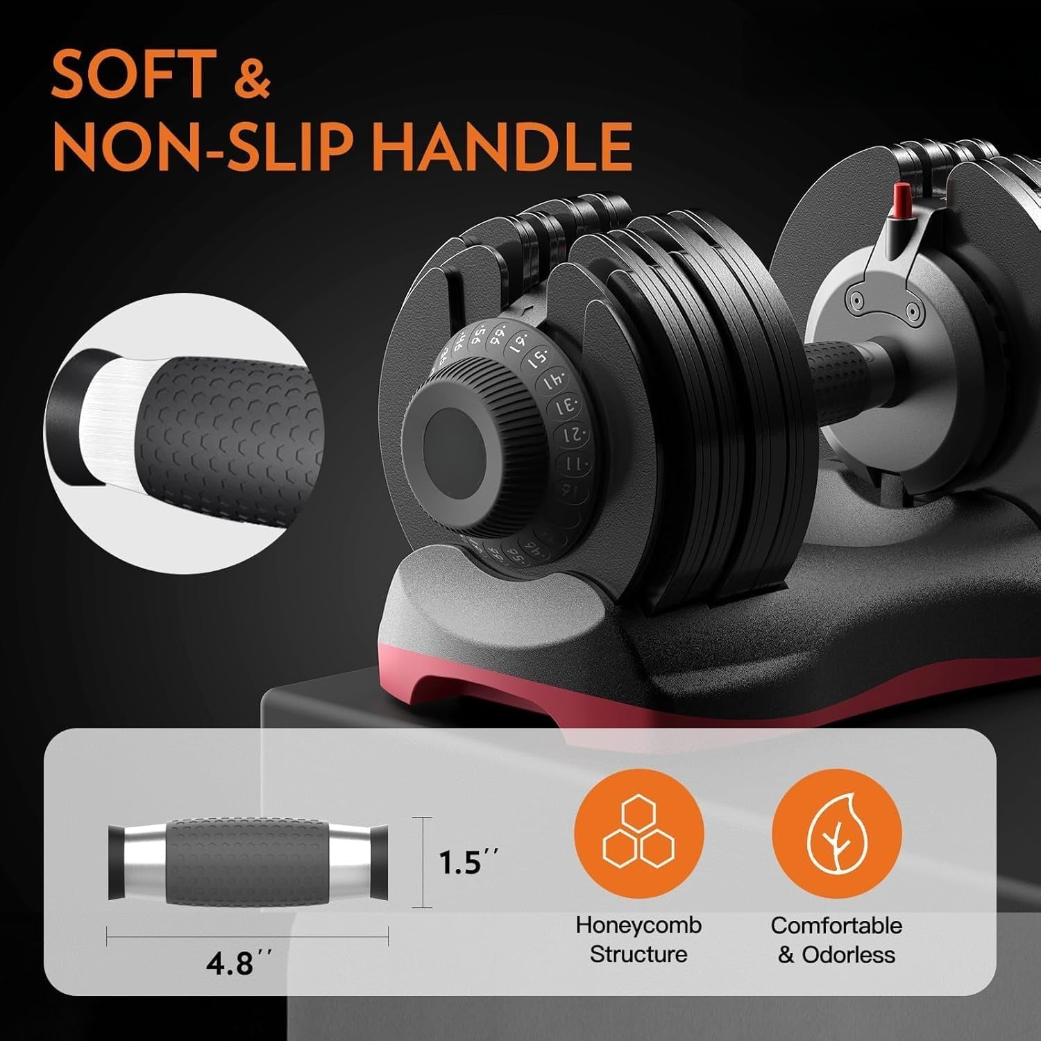 Quick Dial Adjustable Dumbbells Set