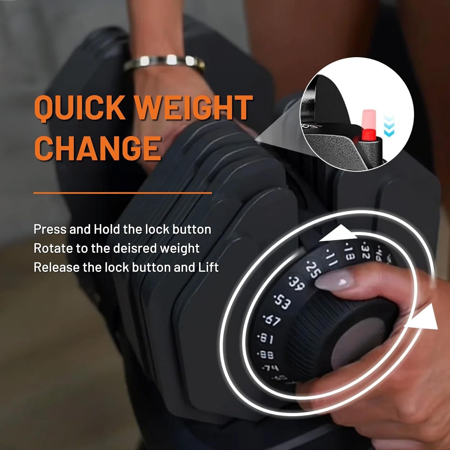 Quick Adjust Adjustable Dumbbells Set